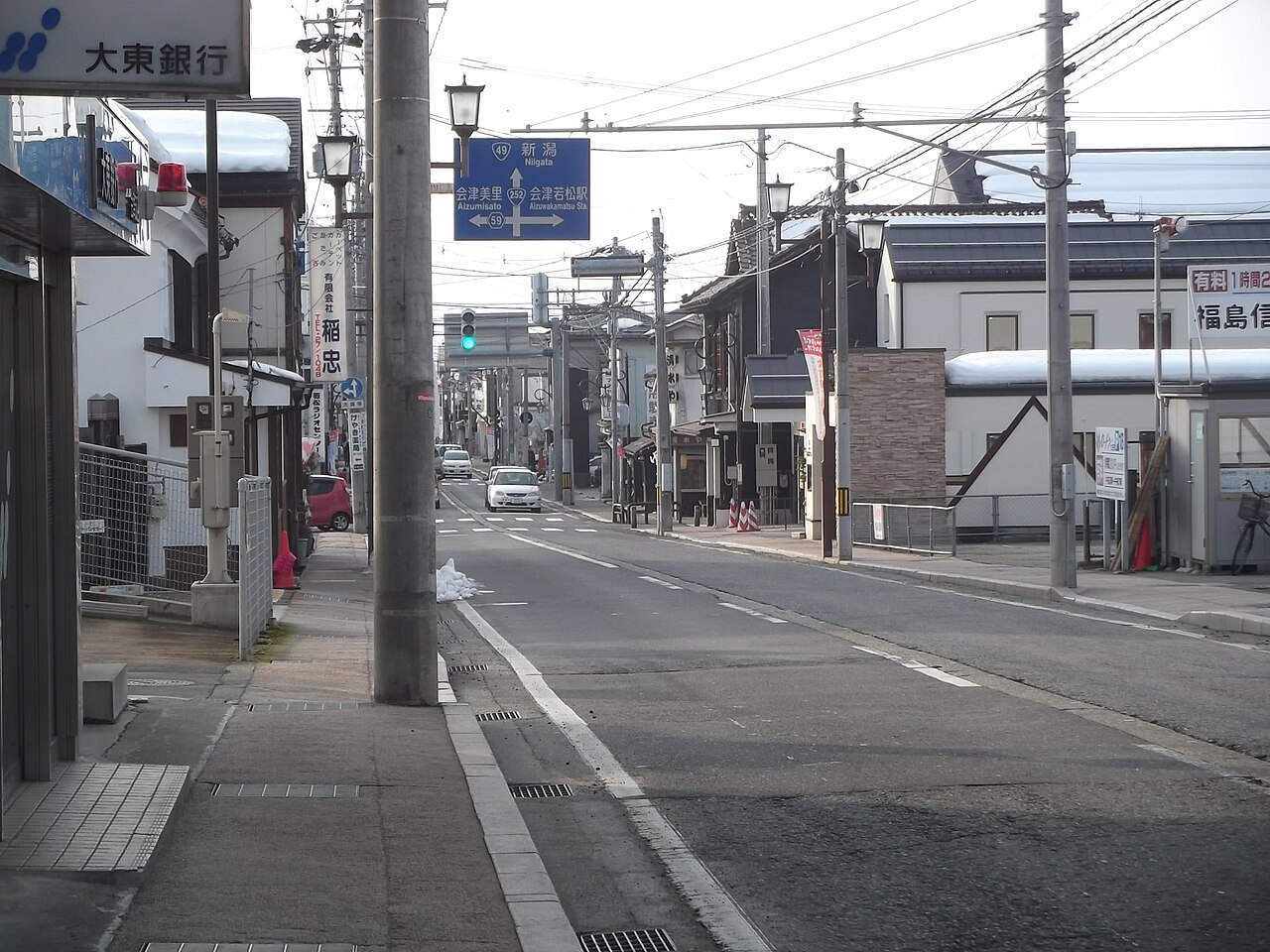 会津若松・七日町通りの歴史ある街並み