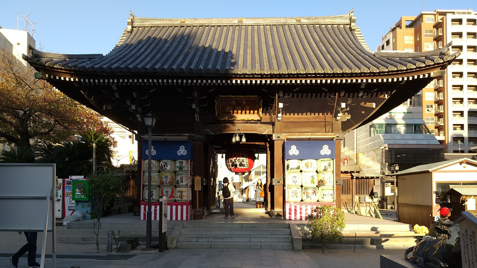 櫛田神社・旧市街（撮影当時の風景）